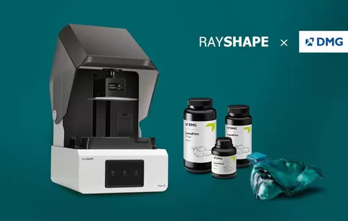 RAYSHAPE et DMG valident la compatibilité de résine pour l'impression 3D dentaire avancée