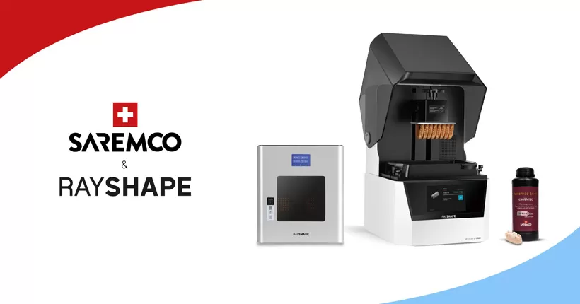 Imprimante RAYSHAPE et impression SAREMCO CROWNTEC™Sont maintenant compatibles!